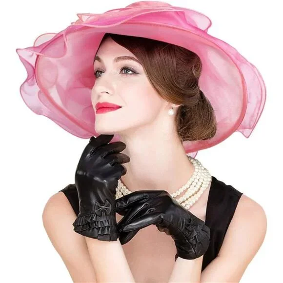 Derby Hats for Women, Classy Organza Sun Hat, Rose Gold 71Xr6xMI36L._AC_UY350_.jpg main image 4